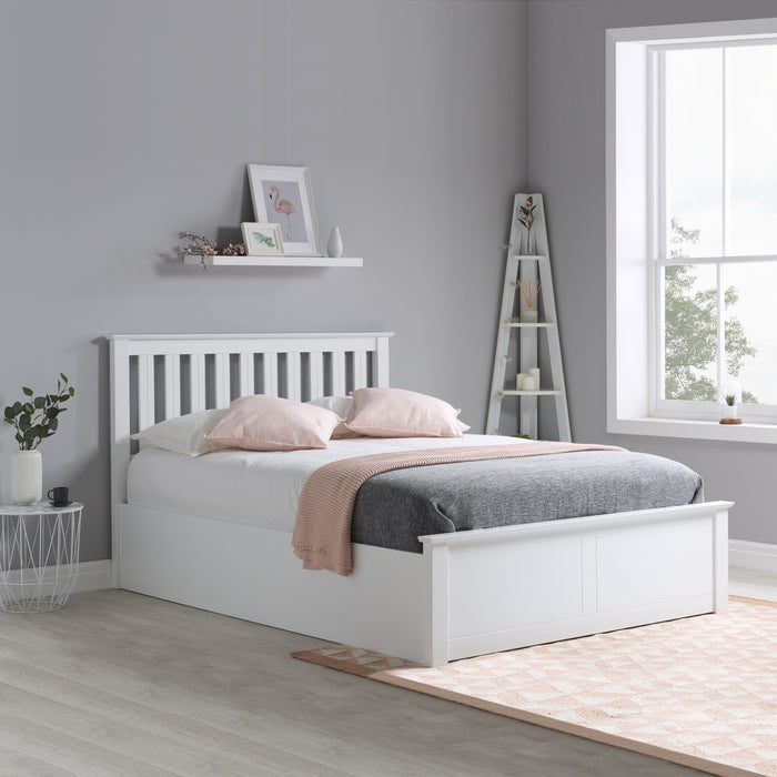 Birlea Phoenix King Ottoman Bed White