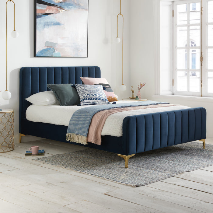 Birlea King Unbranded Bed Midnight Blue