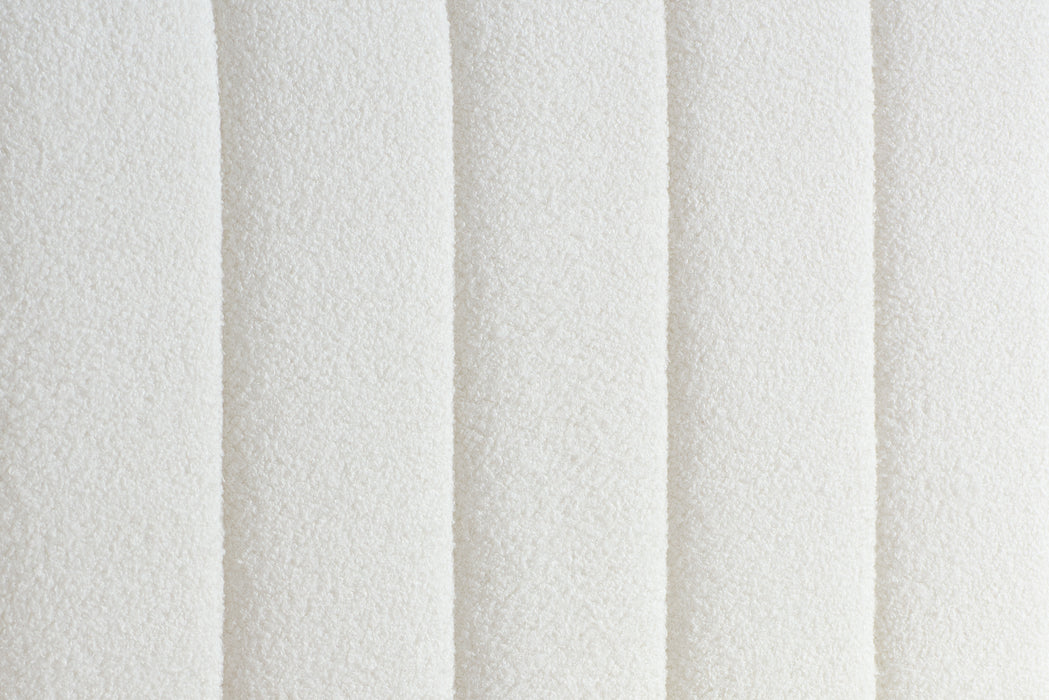 Birlea King Unbranded Bed White Boucle