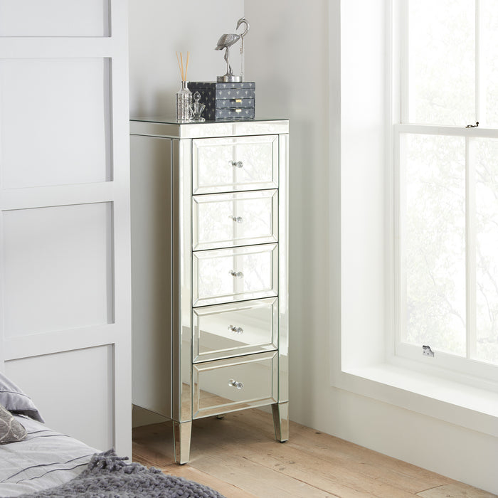 Birlea Valencia 5 Drawer Narrow Chest