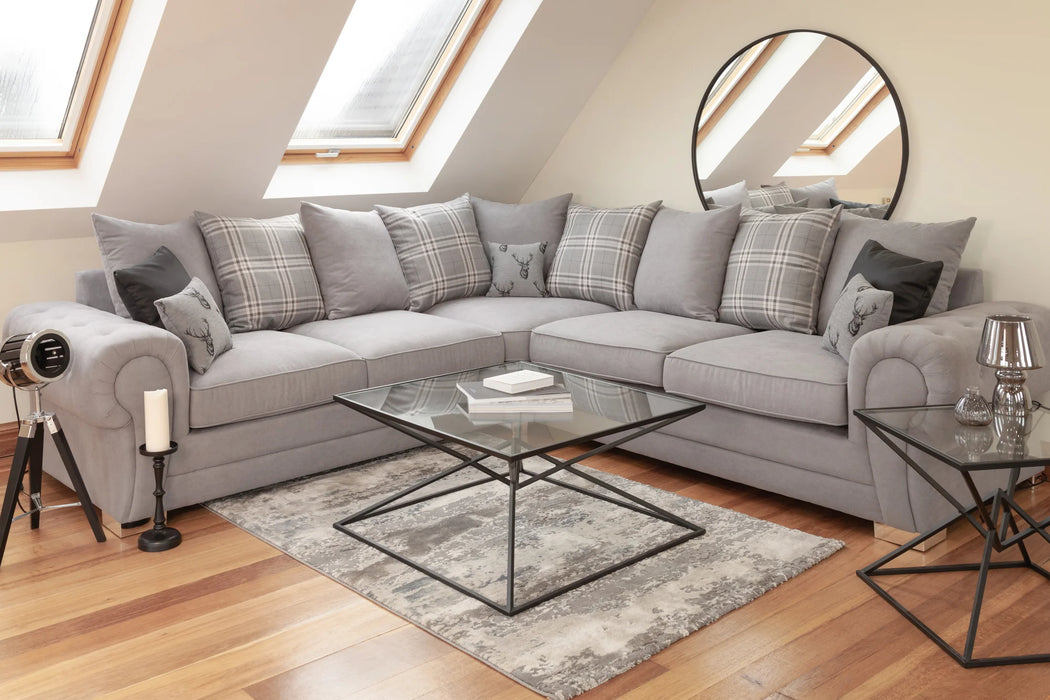 Verona Scatterback Grey Large Corner Sofabed