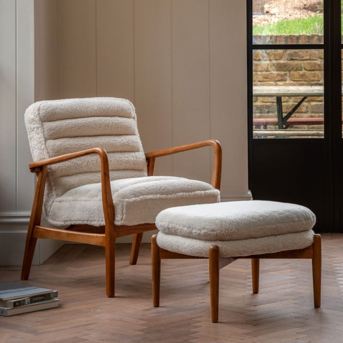 Datsun Armchair Cream Sheepskin