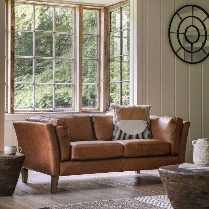 Ebury Brown Leather 2 Seater Sofa
