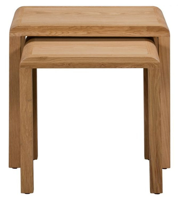 Curve Oak Nest of 2 Tables