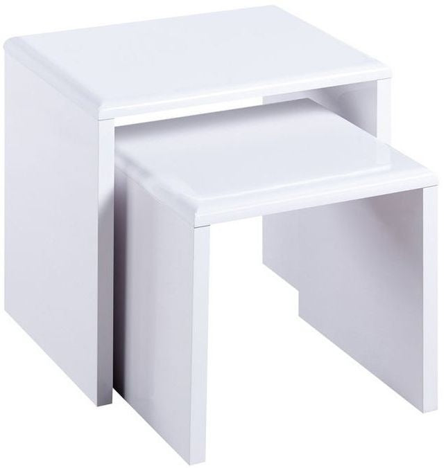 Manhattan White High Gloss Nest of 2 Tables