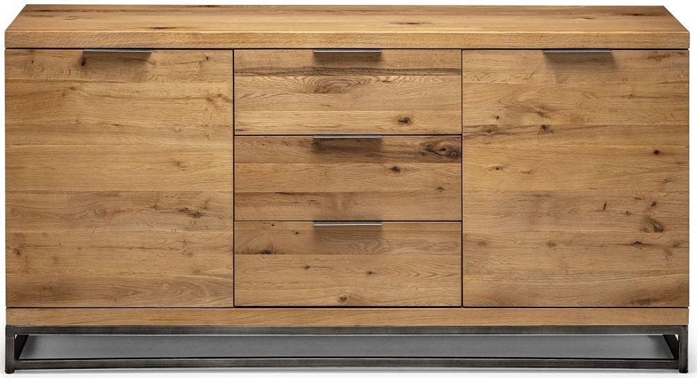 Brooklyn Rustic Oak 2 Door 3 Drawer Sideboard