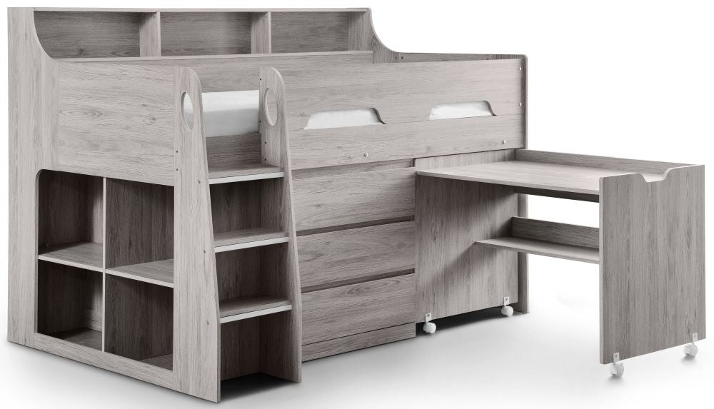Jupiter Grey Oak Midsleeper Bed