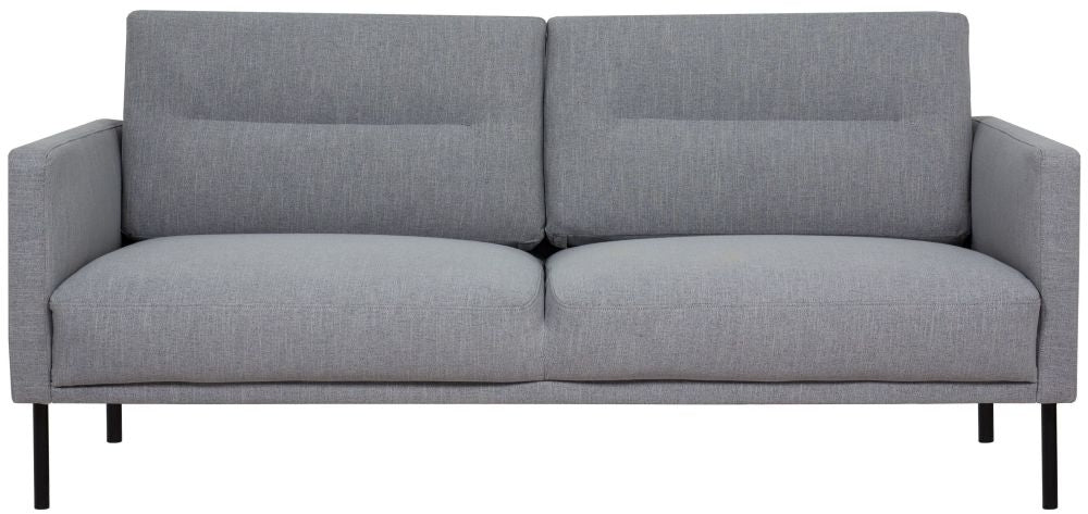 Larvik Grey Fabric 2 Seater Sofa with Black Legs
