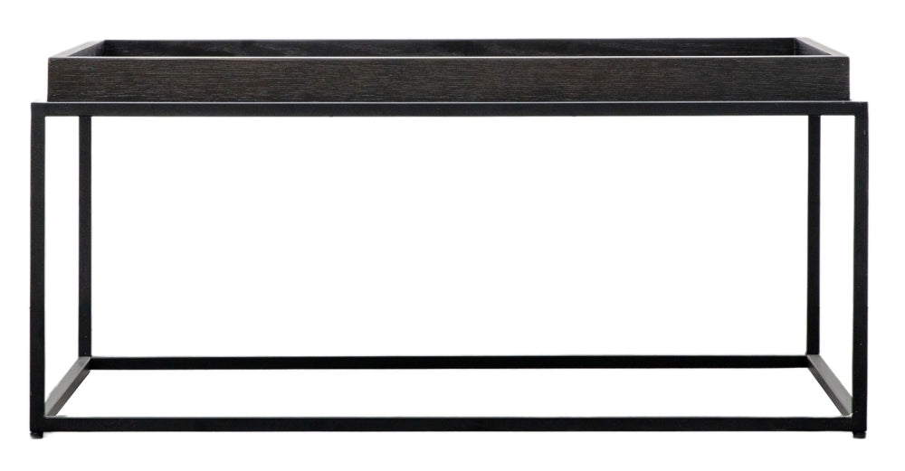 Forden Black Tray 90cm Coffee Table