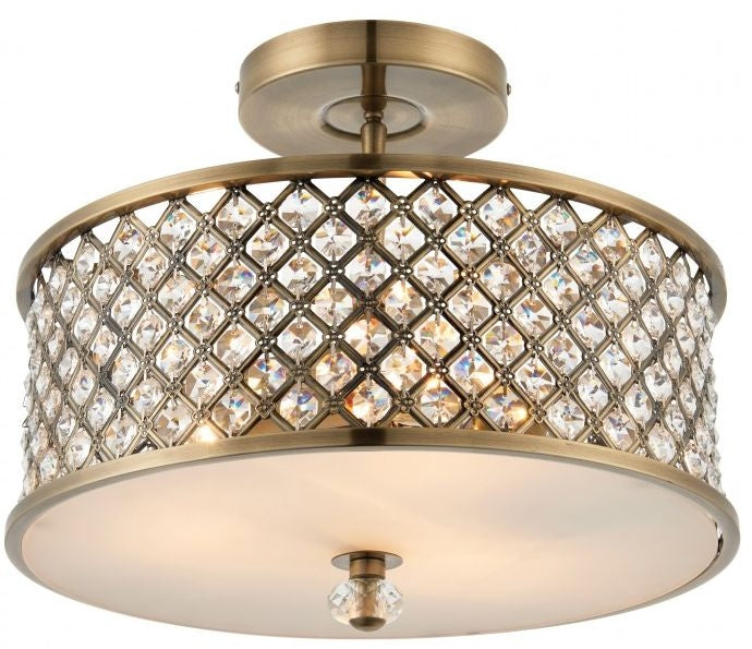 Hudson Antique Brass Ceiling Light