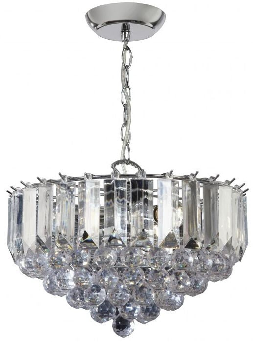 Fargo 3 Chrome Large Pendant Light
