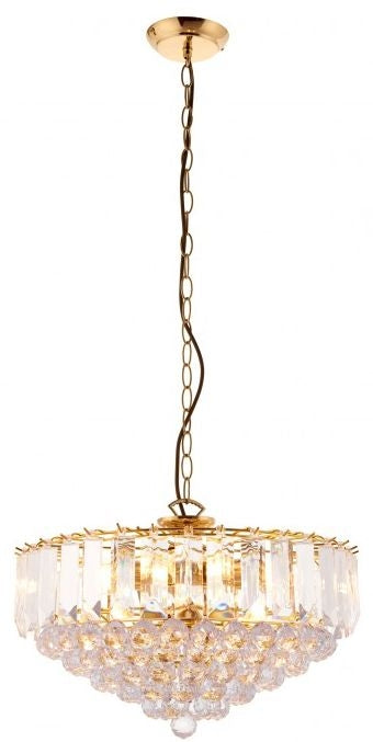 Fargo 6 Brass Pendant Light
