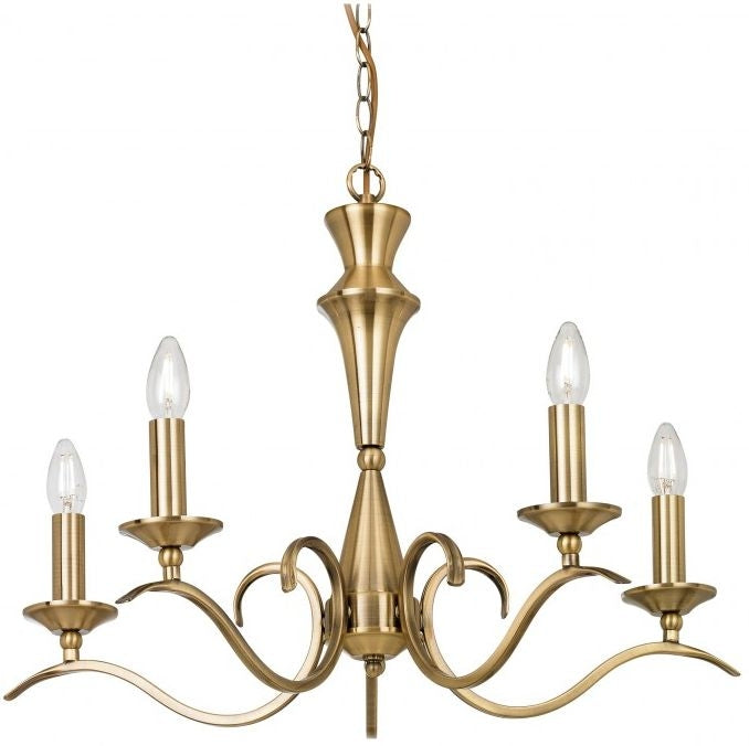 Kora 5 Antique Brass Pendant Light