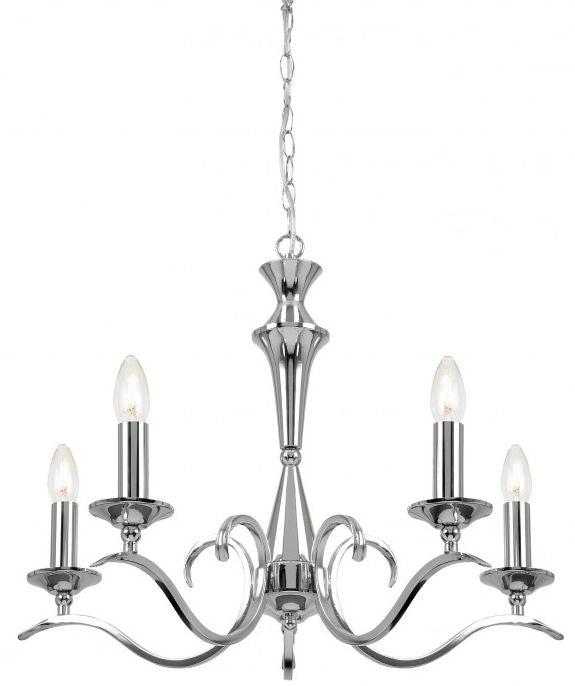 Kora 5 Chrome Pendant Light