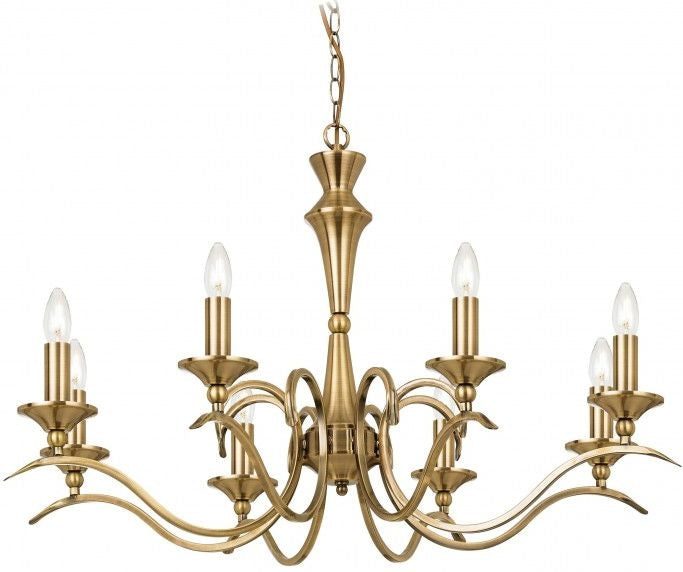 Kora 8 Antique Brass Pendant Light