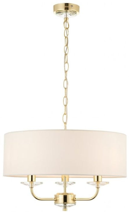 Nixon 3 Brass Pendant Light