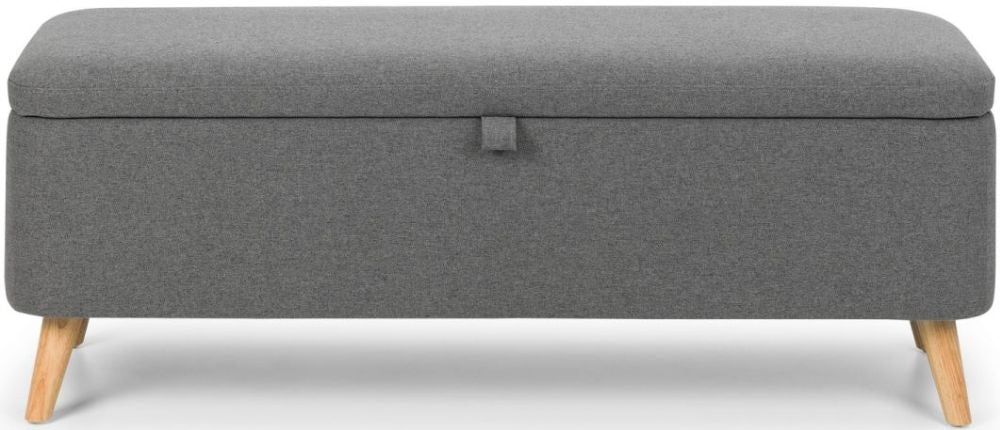 Astrid Mid Grey Linen Fabric Blanket Box