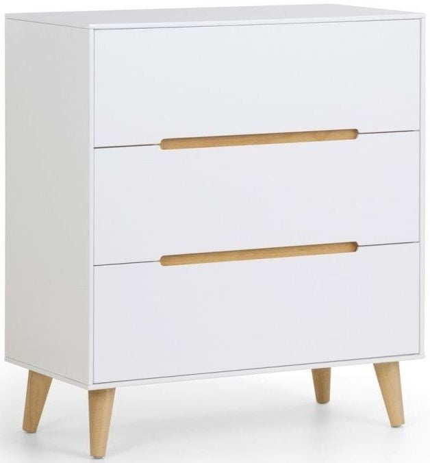 Alicia White and Oak 3 Drawer Chest