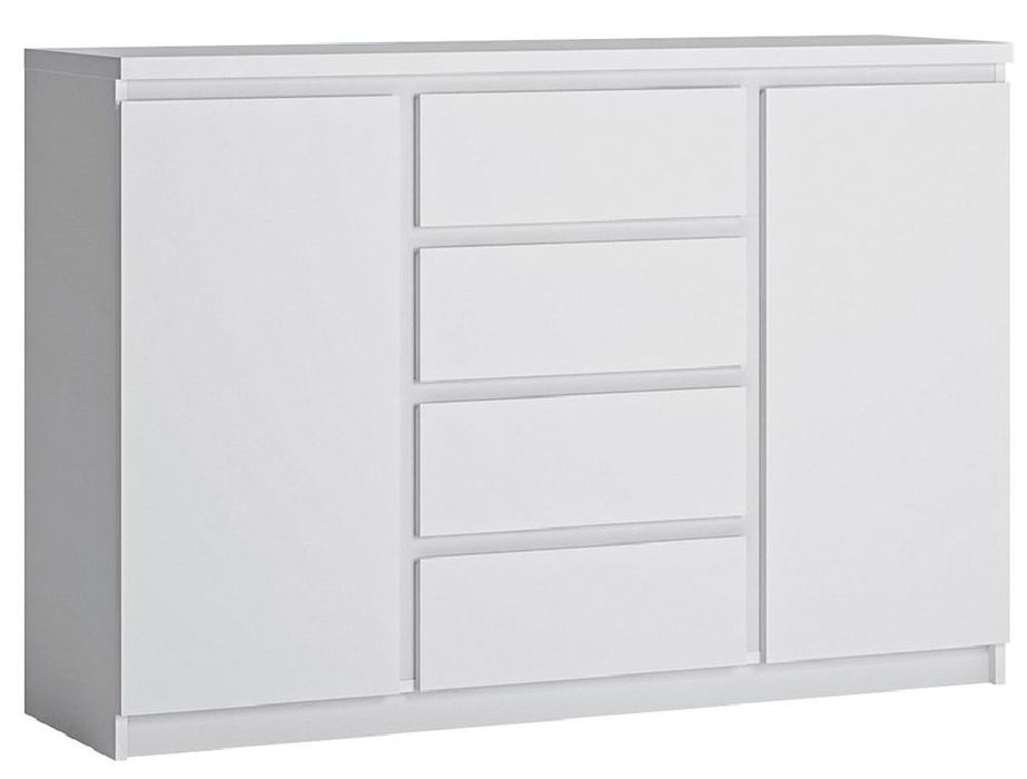 Fribo 2 Door 4 Drawer Sideboard in White