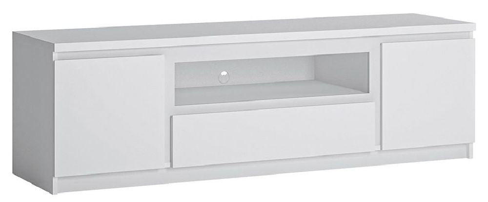 Fribo 2 Door 1 Drawer 166cm Wide TV Cabinet in White