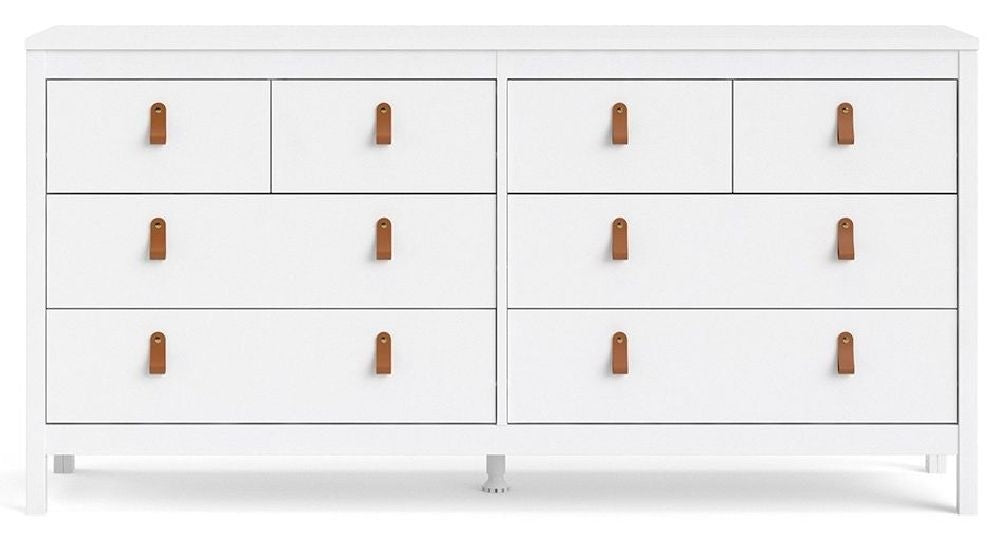 Barcelona Double Dresser 4+4 Drawer in White