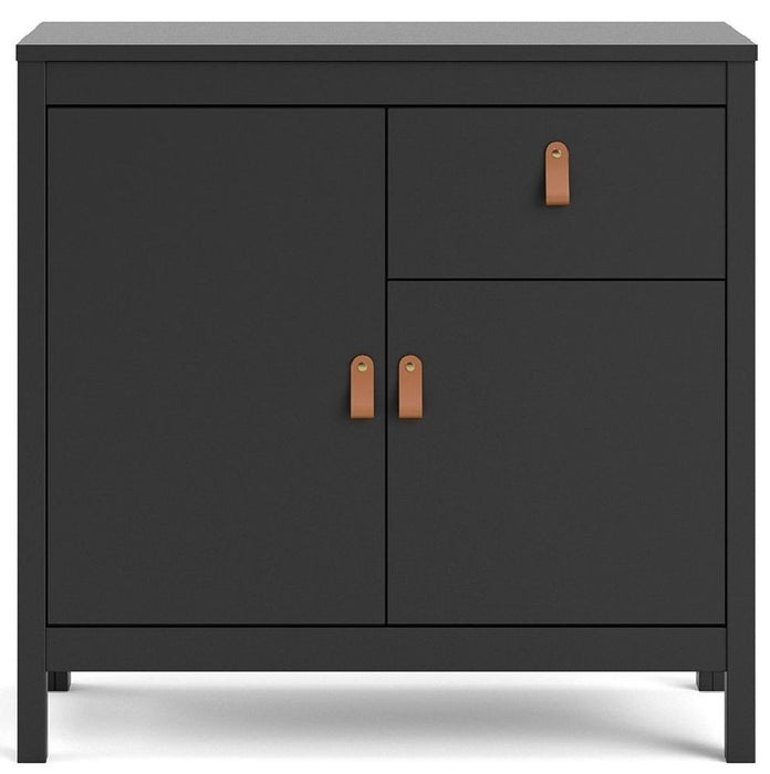 Barcelona 2 Door 1 Drawer Sideboard in Matt Black