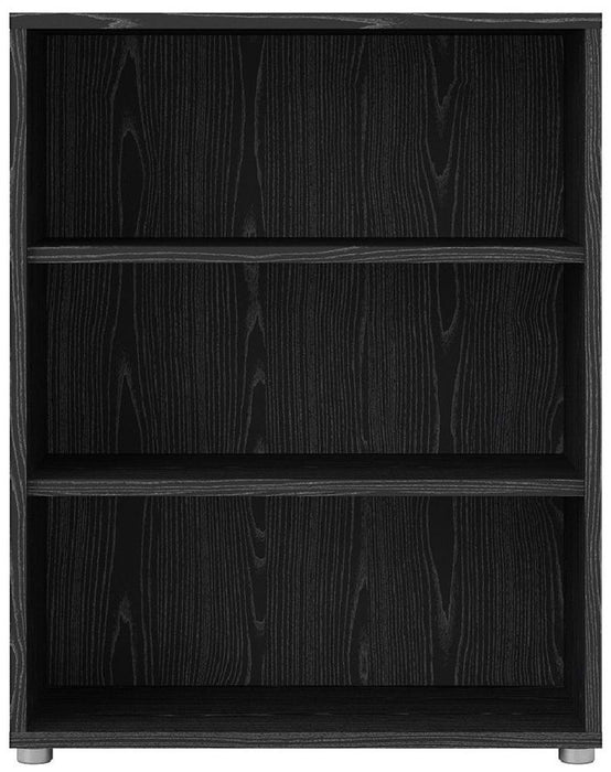 Prima Bookcase 2 Shelves in Black Woodgrain