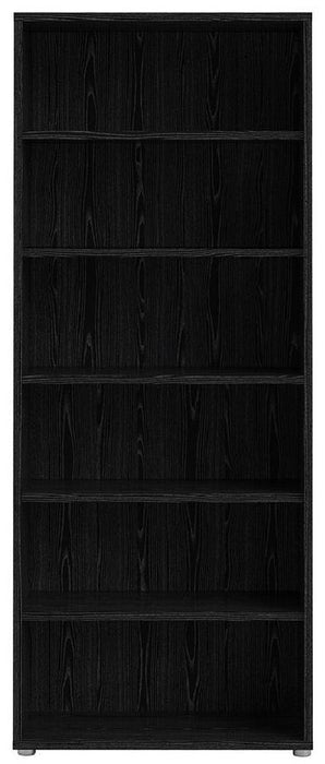 Prima Bookcase 5 Shelves in Black Woodgrain