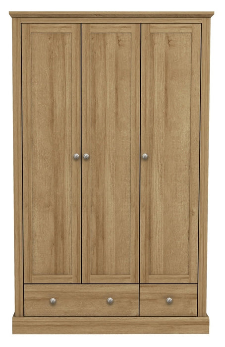 Devon Oak 3 Door Wardrobe