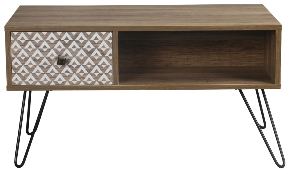 Casablanca Printed Coffee Table with Hairpin Legs