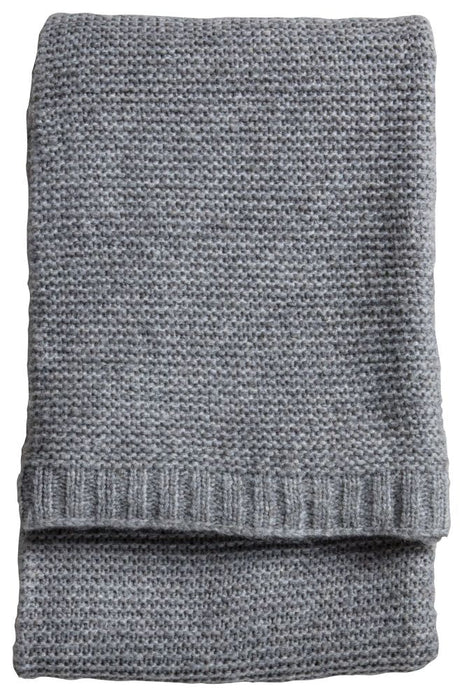 Chunky Knitted Grey Fabric Throw
