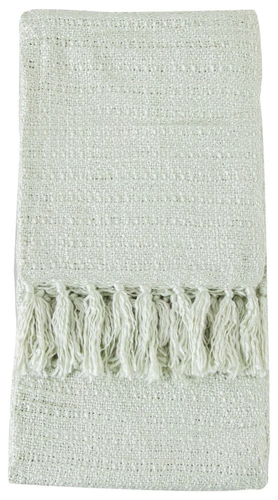Gibbs Knitted Acrylic Green Fabric Throw