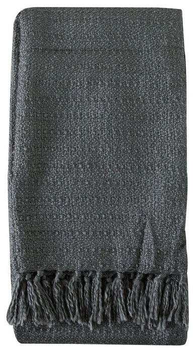 Gibbs Knitted Acrylic Grey Fabric Throw