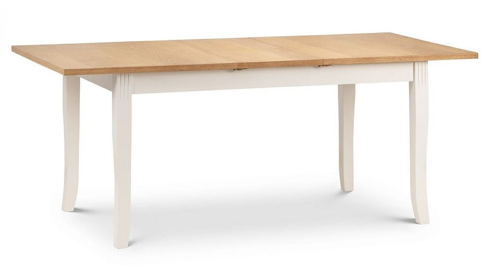Davenport Ivory Lacquered Painted 6 Seater Extending Dining Table