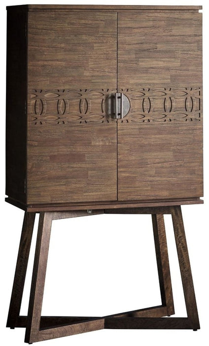 Boho Retreat Chocolate Wood Drinks Cabinet