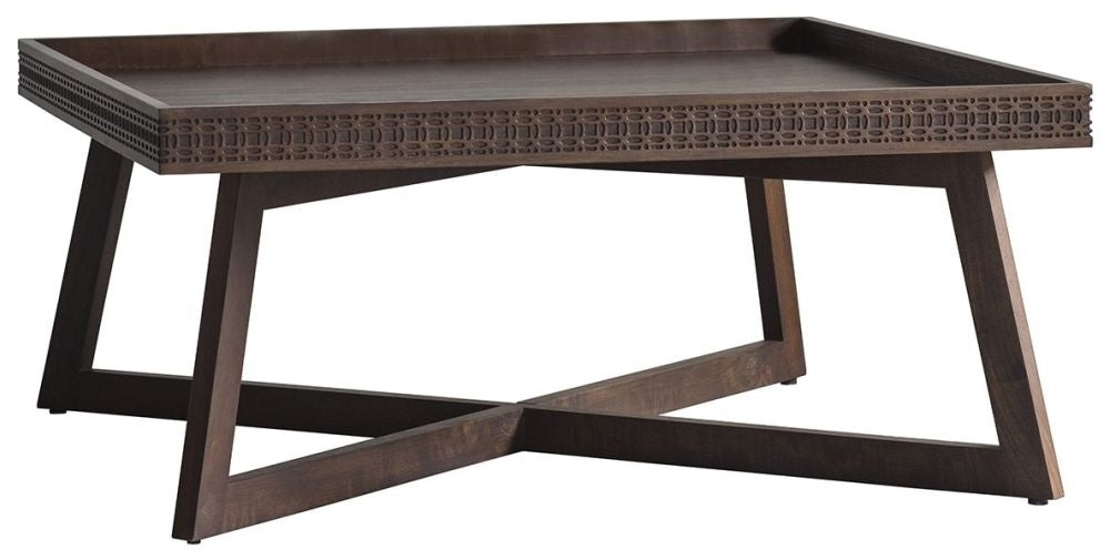 Boho Retreat Chocolate Wood 90cm Square Coffee Table
