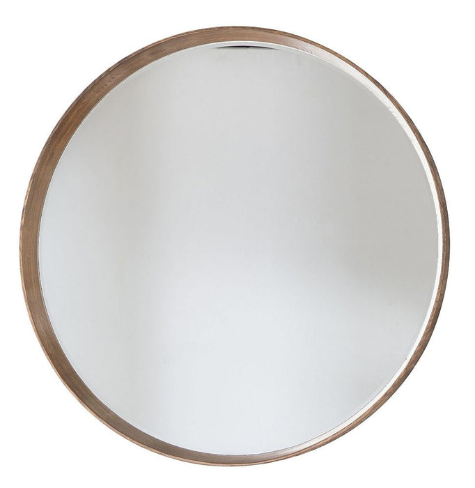 Keaton Oak Round Mirror - 100cm x 100cm