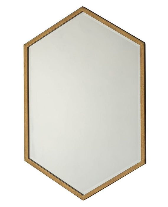 Helston Antique Gold Hexagon Mirror - 60cm x 90cm