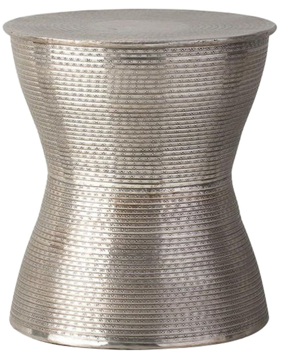 Colchester Silver Metal Side Table