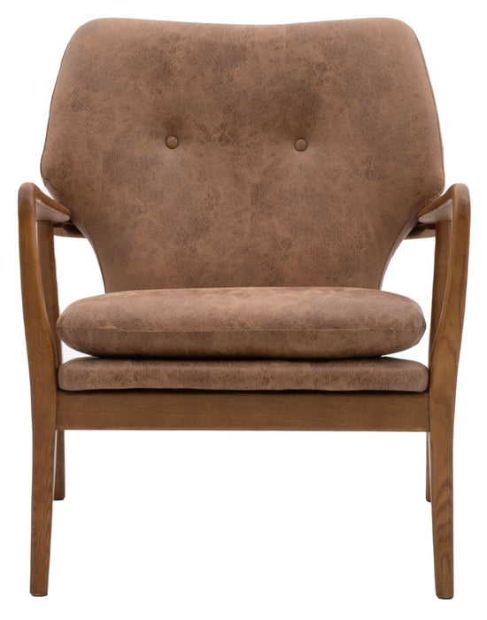 Jensen Brown Leather Armchair