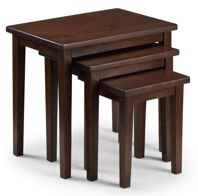 Cleo Mahogany Nest of 3 Tables
