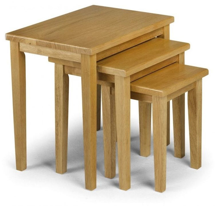 Cleo Light Oak Nest of 3 Tables