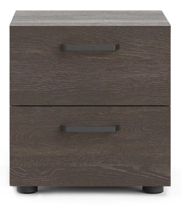 Dallas Bedside Cabinet 2 Drawer in Rovere Gessato Dark Oak