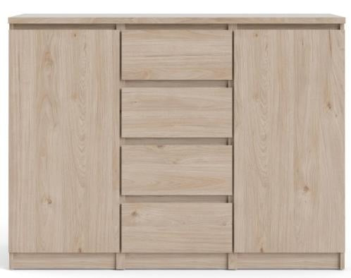 Naia Sideboard 4 Drawer 2 Door in Jackson Hickory Oak