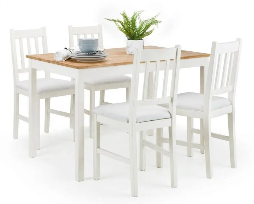 Coxmoor Ivory Painted 4 Seater Dining Set with 4 Chairs