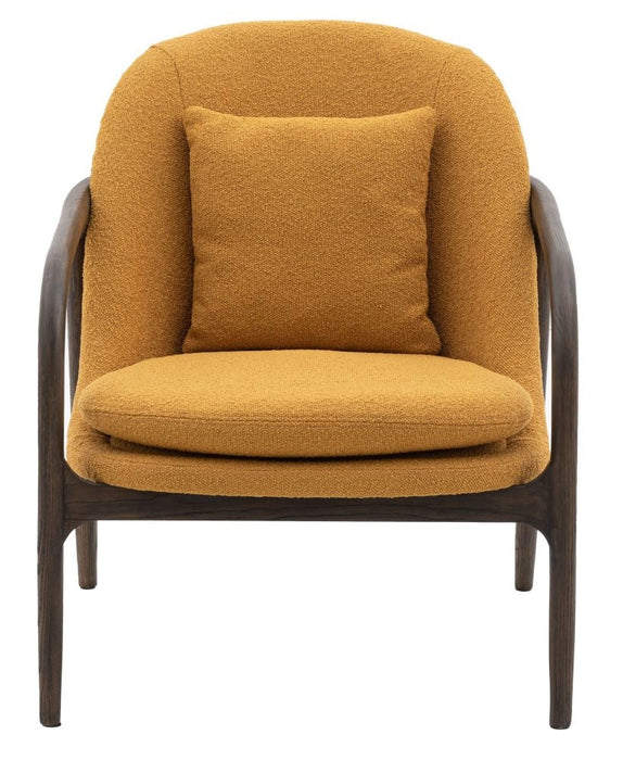 Alegra Ochre Fabric Armchair