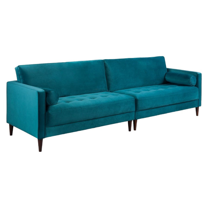 Harper Plush Teal 4 Seater Sofa