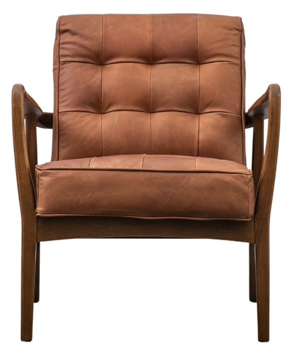 Humber Vintage Brown Leather Armchair