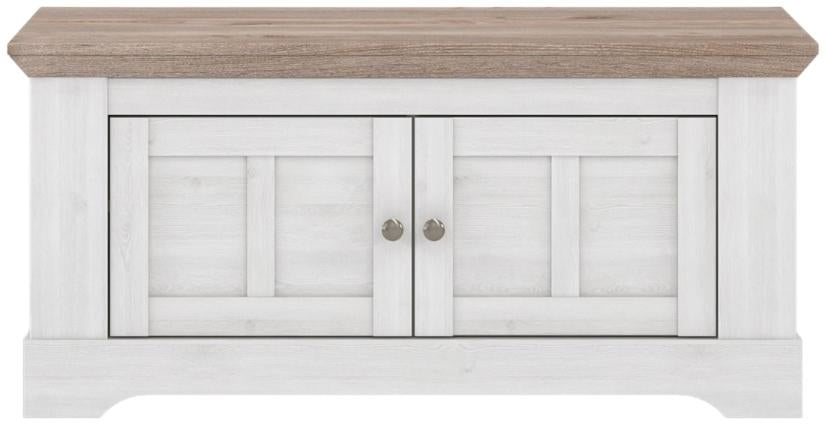 Illopa Oak Nelson and Snowy Oak 2 Door Bench