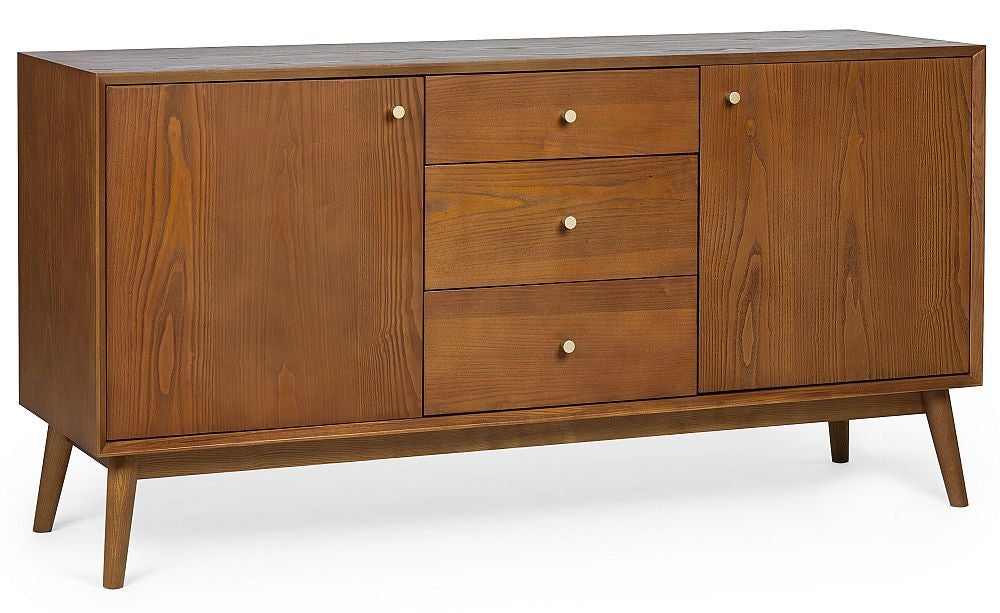 Lowry Cherry Wood 2 Door 3 Drawer Large Sideboard